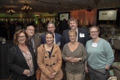 Andrew Morehouse (top center) with friends of the Food Bank of Western Mass., 2019 Difference Maker.