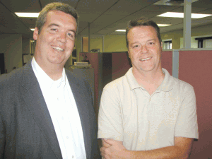 Dave Sweeney, left, and Marty Langford say they help companies get the big picture.