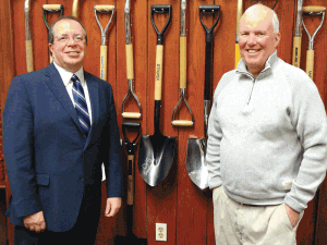 Mayor Mike Bissonnette (left) and Tom Haberlin 