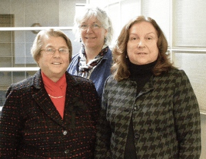 Linda Williams (left, with Kathleen Dowd and Elizabeth Sullivan)