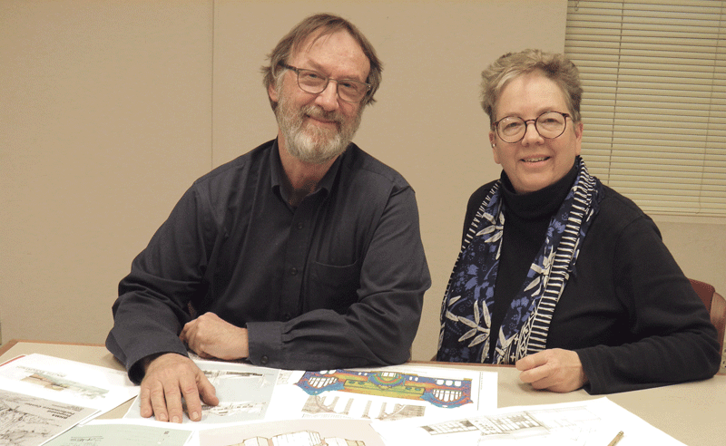 Carol Vincze (right, with John Krifka)