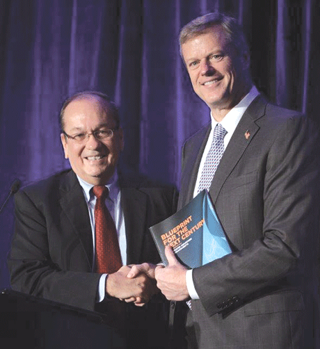 AIM President and CEO Rick Lord, seen here with Gov. Charlie Baker
