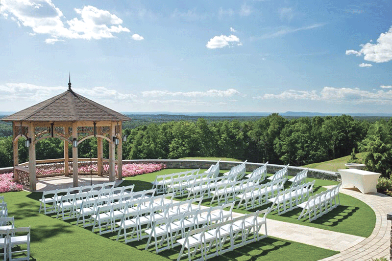 The wedding garden at the Starting Gate