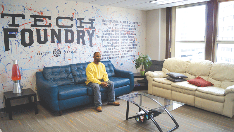 Brandon McGee hopes to land a job in software sales