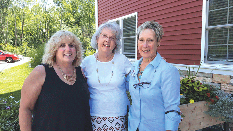 From left, Beth Cardillo, Terry Hodur, and Susan O’Donnell. 