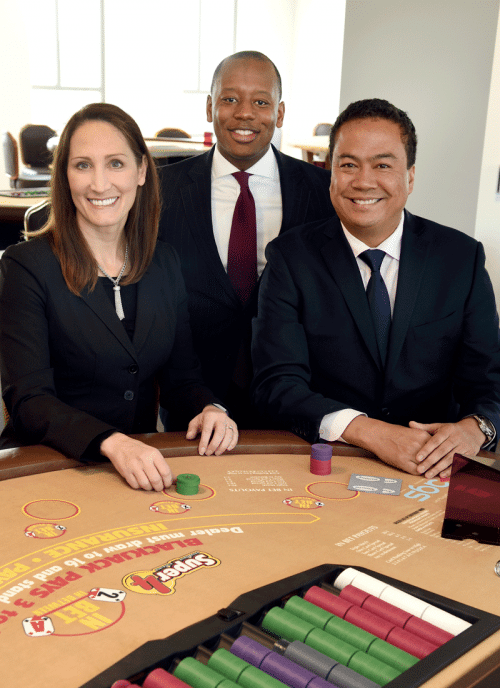 From left, Courtney Wenleder, CFO; Alex Dixon, general manager; and Mike Mathis, president and COO. Photo by MGM/Springfield Mark Murray