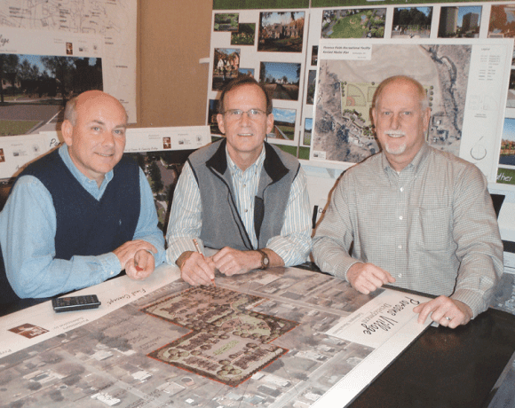 From left, Richard Klein, Peter Wells, and Mark Darnold