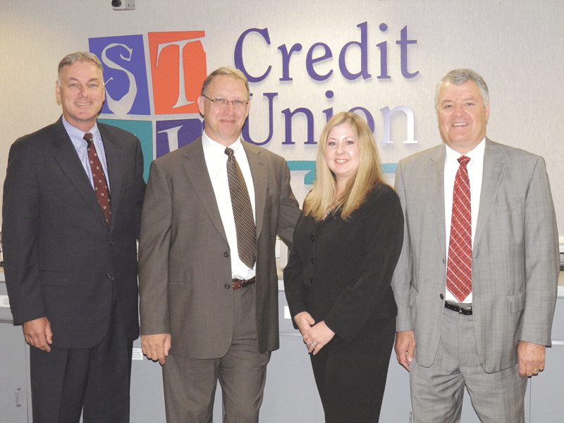 From left, STCU executives Michael Ostrowski, John Klimas, Jennifer Beylard, and Denny Keyes