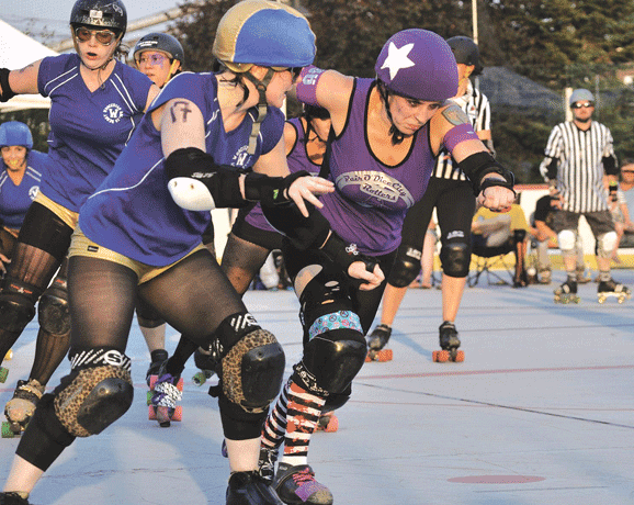 The women competing in the growing sport of roller derby