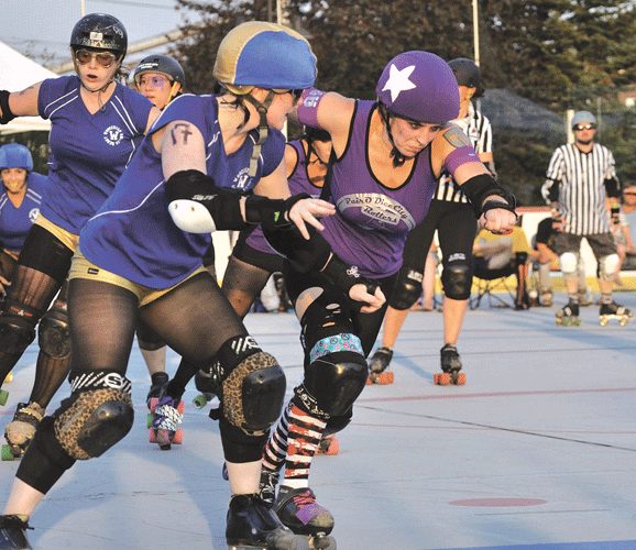 The women competing in the growing sport of roller derby