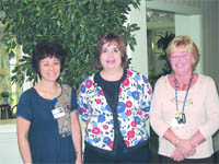 Lois White (center), with Wendy Murakami (left) and Laurie Kenney