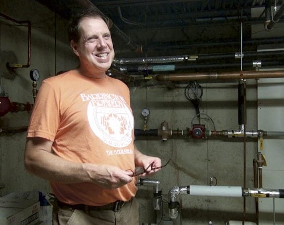 Andrew Mankin (pictured) and Gary Happ recently had a solar hot-water system installed