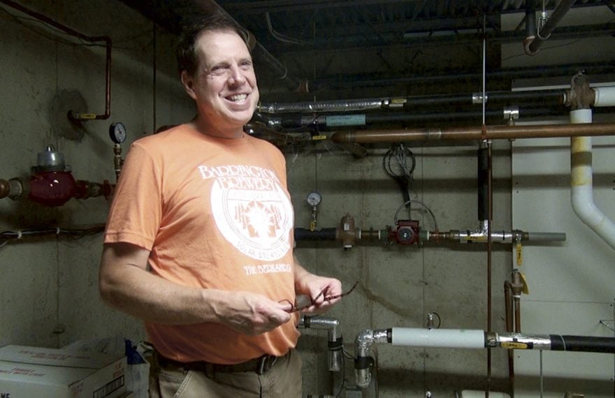 Andrew Mankin (pictured) and Gary Happ recently had a solar hot-water system installed