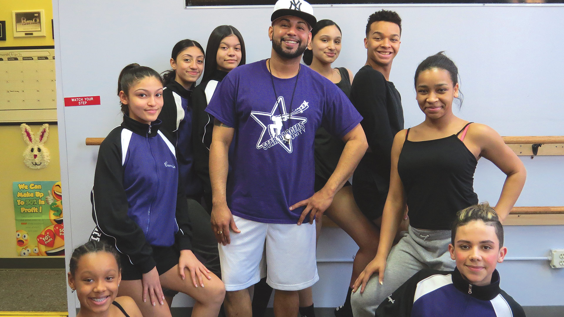Alex Sandana with some of his students at Star Dancers Unity.