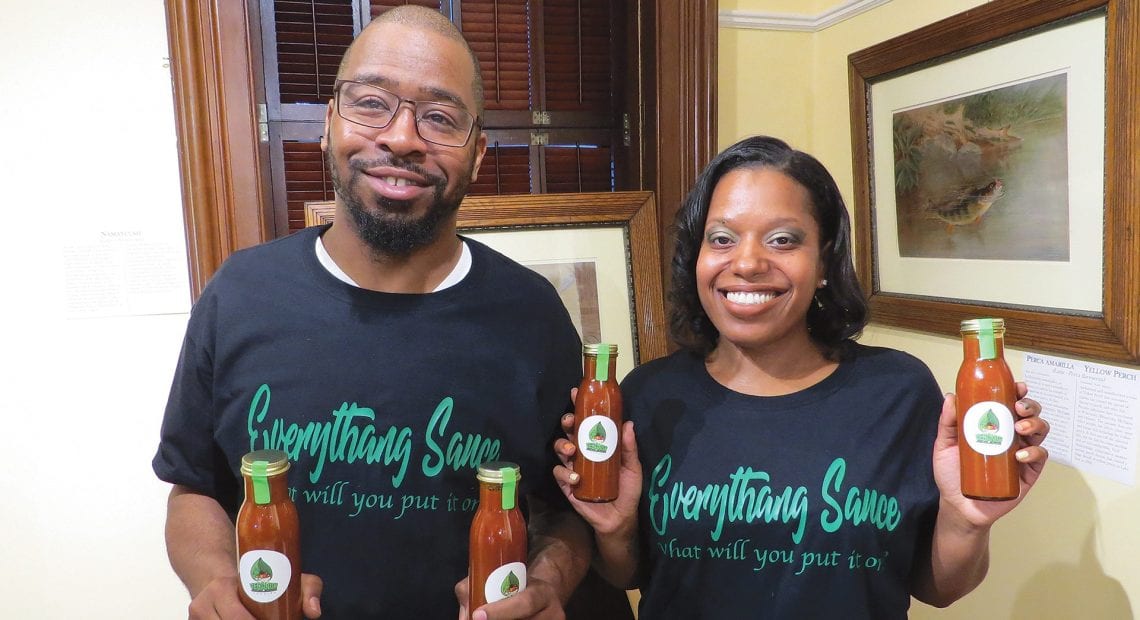 India Russell and Lamont Stuckey, makers of Everything Sauce