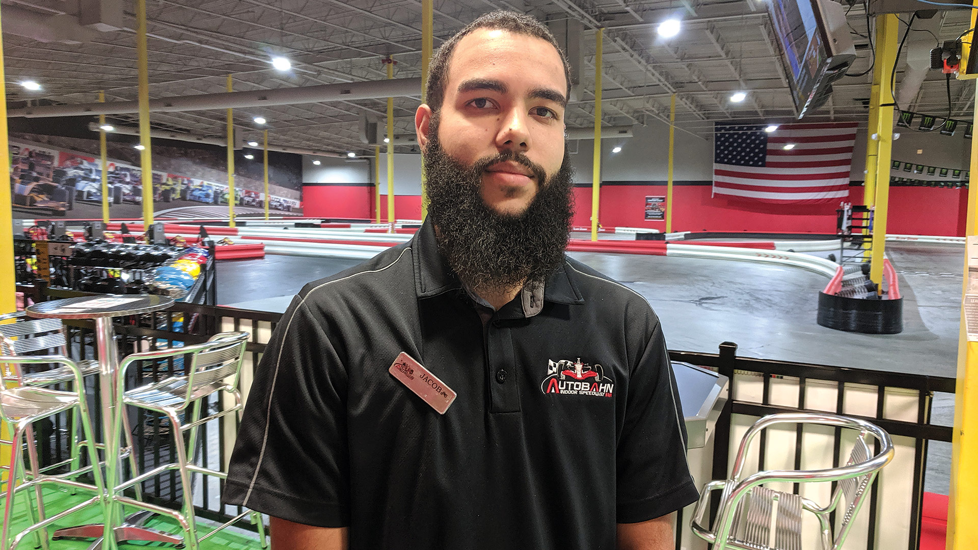 Jake Savageau says shoppers sometimes discover the entertainment options, like Autobahn Indoor Speedway, when they arrive — and then return to spend more time and money in the mall.