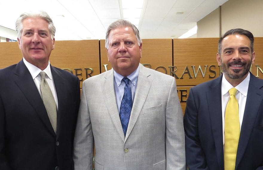 From left, Bob Borawski, Dave Malek, and Mark Rosa, the leadership team at Borawski Insurance.