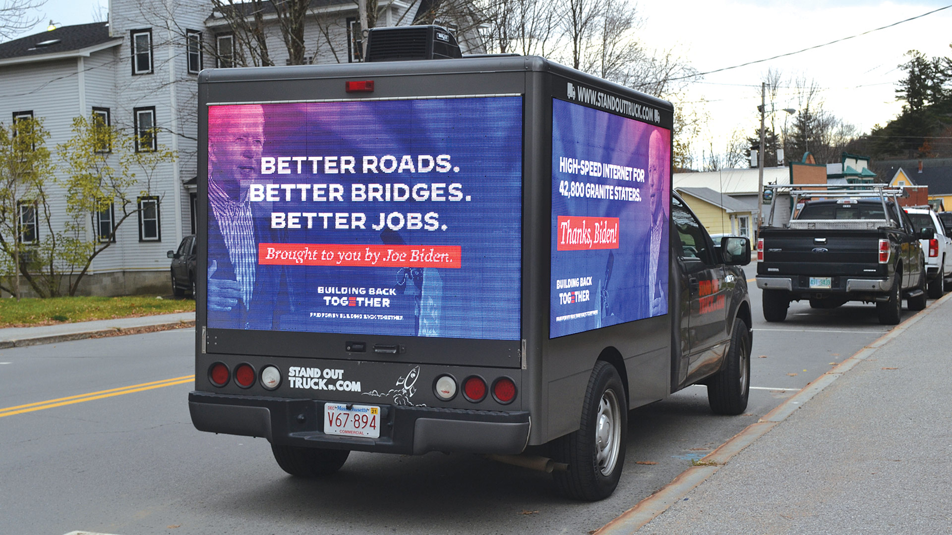 Stand Out Truck landed a high-profile assignment helping President Biden promote his Build Back Better plan.