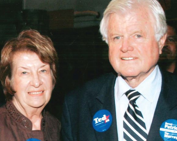Janis Santos, seen here with the late Sen. Edward Kennedy