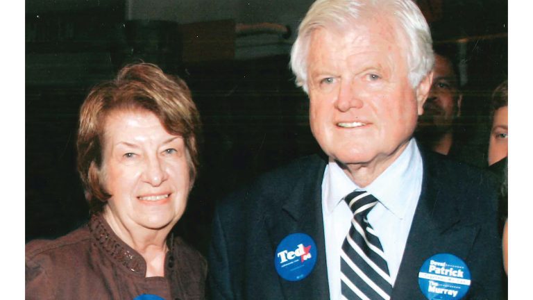 Janis Santos, seen here with the late Sen. Edward Kennedy