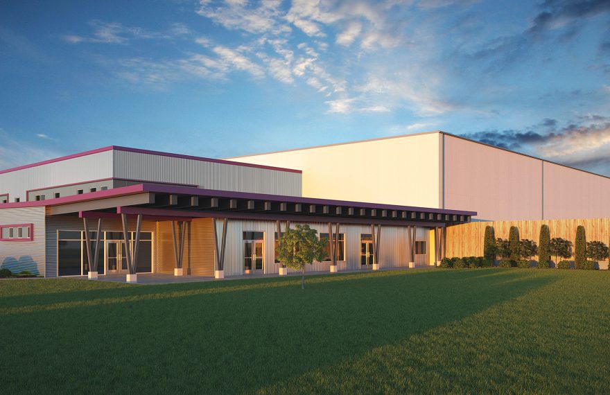 A rendering of the future Chicopee home of the Food Bank of Western Massachusetts, set to open in 2023.