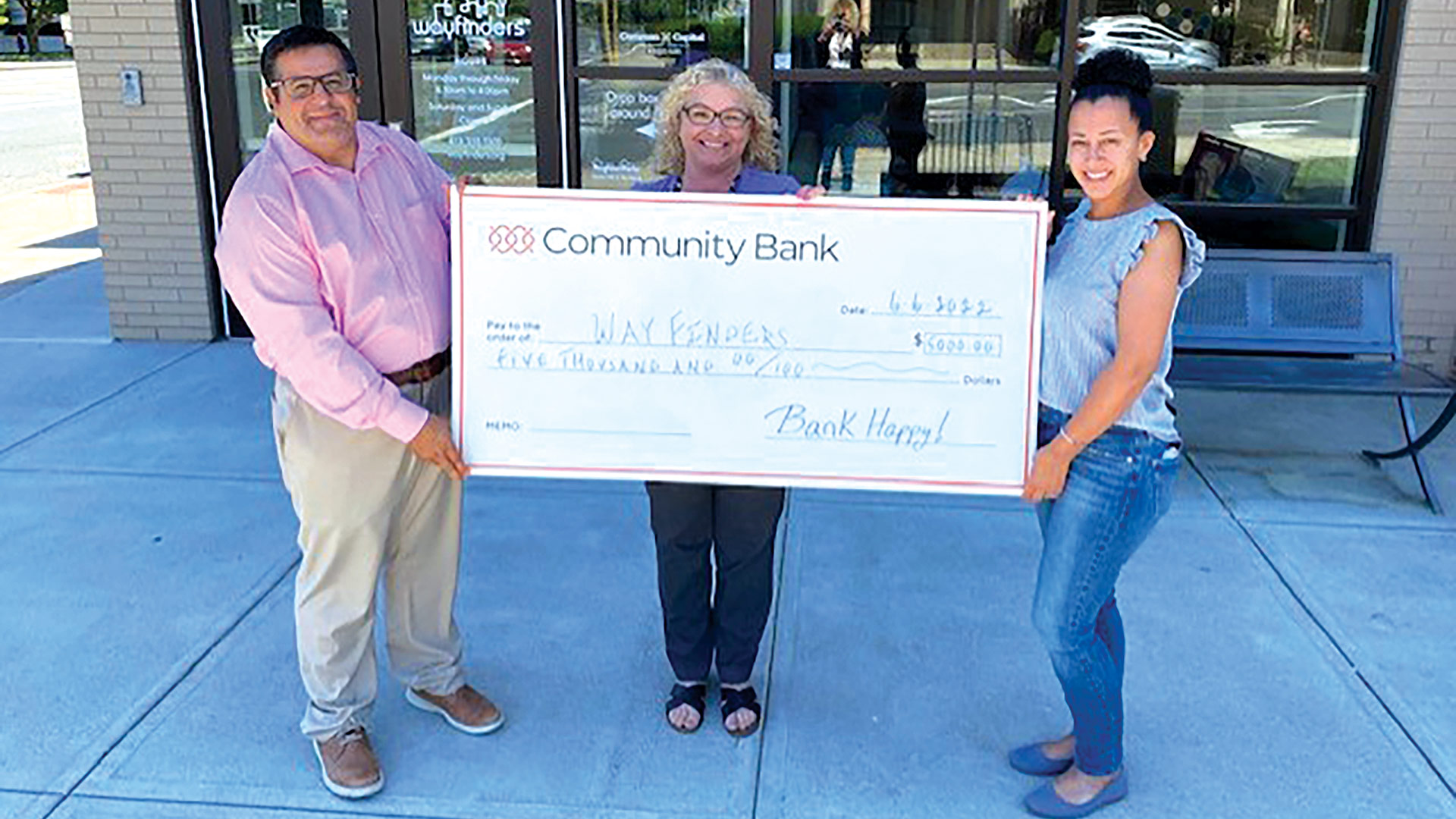 From left, Community Bank Branch Manager Gilbert Nieves, Mortgage Loan Officer Sandra Desautels and Way Finders Homeownership & Financial Education Manager Araceli Rivera.