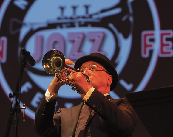 Bryan Lynch performs at the 2021 Jazz Festival in Northampton.