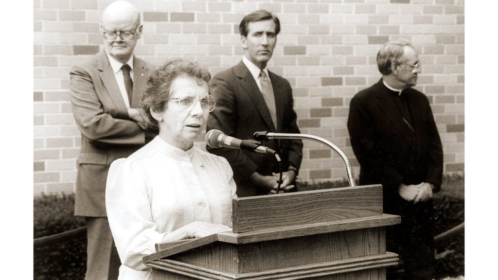 Sister Mary Caritas, seen here when she was president of Mercy Hospital