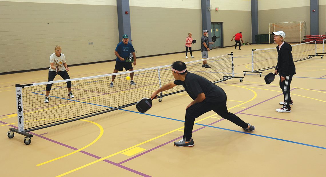 The new indoor pickleball courts