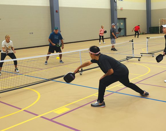 The new indoor pickleball courts