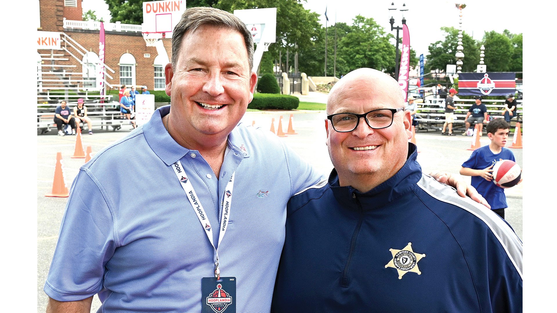 Gene Cassidy (left), president and CEO of the Eastern States Exposition with Hampden County Sheriff Nick Cocchi.
