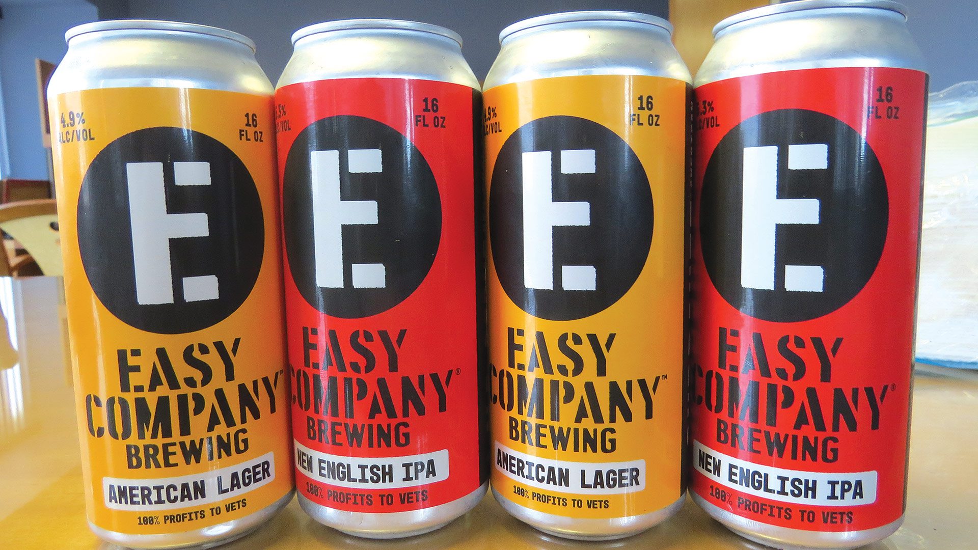 the brewery’s offerings follow the story of Easy Company
