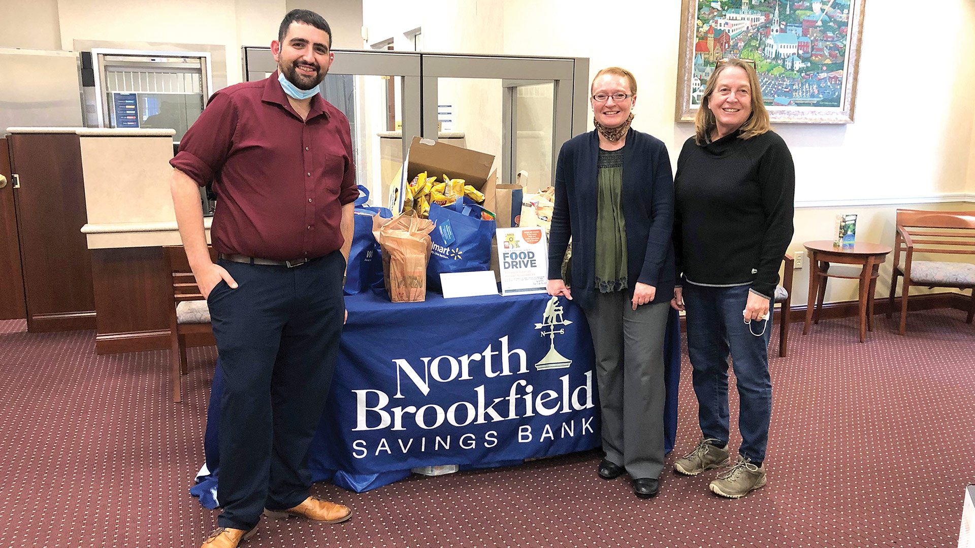 North Brookfield Savings Bank is holding a food drive and fundraiser from Oct. 1 through Oct. 31