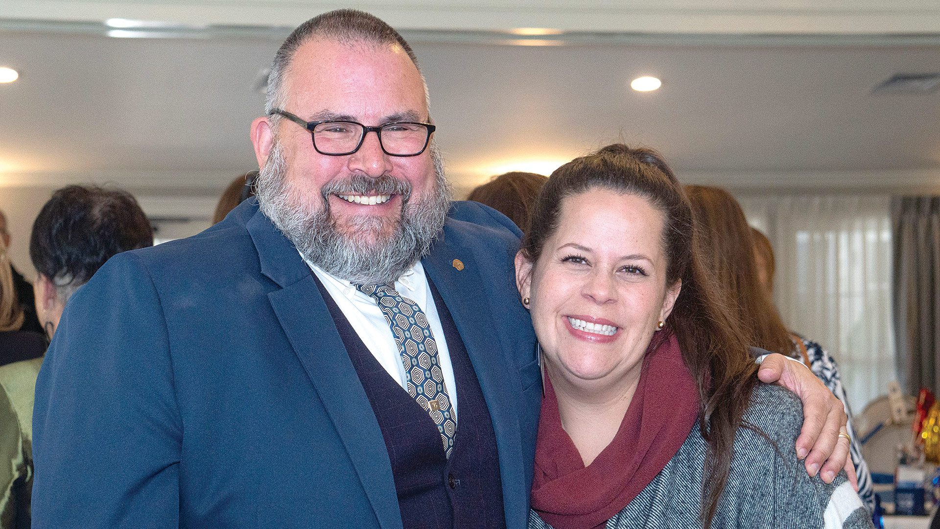 BUW President and CEO Tom Bernard with guest speaker Natalia DeRuzzio from Volunteers in Medicine Berkshires, one of the agencies BUW supports through donor contributions