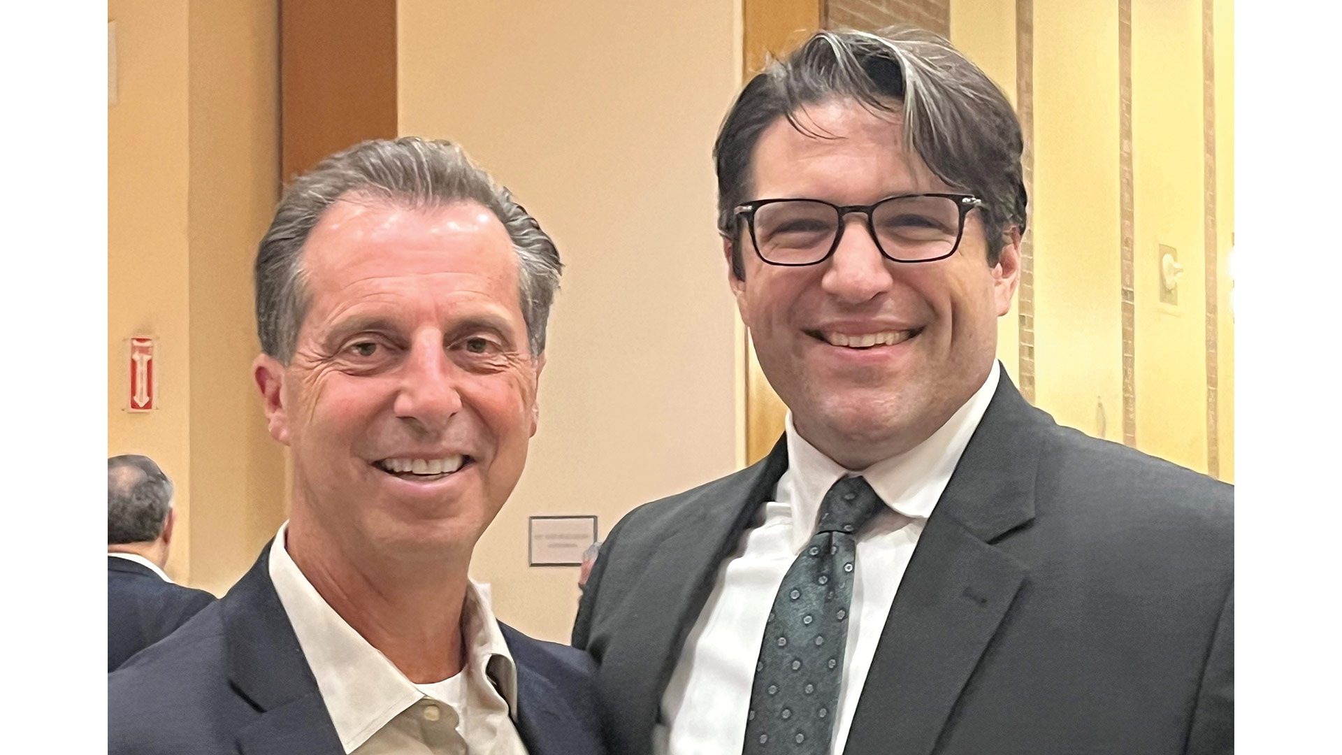 Adam Berman, CEO of JGS Lifecare (pictured, right, with Rudy D’Agostino, partner at Meyers Brothers Kalicka, P.C. and treasurer of JGS Lifecare, who received the Chair’s Service Award at the meeting).