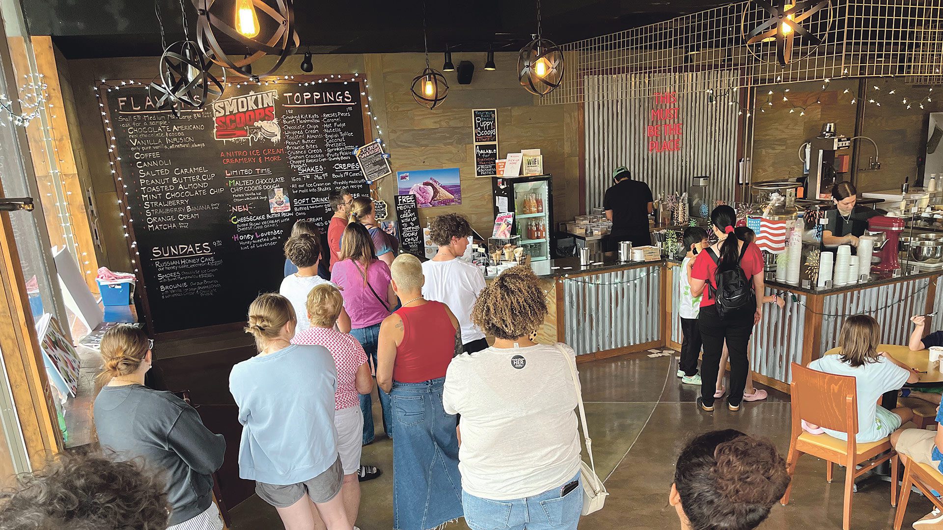 On July 23, to celebrate National Ice Cream Month, 250 customers at Smokin’ Scoops in West Springfield