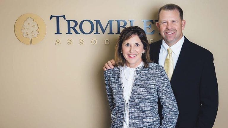 Mike and Barbara Trombley returned to Wilbraham for its quality of life — and to be the succession plan for the financial-services firm started by Mike’s father.