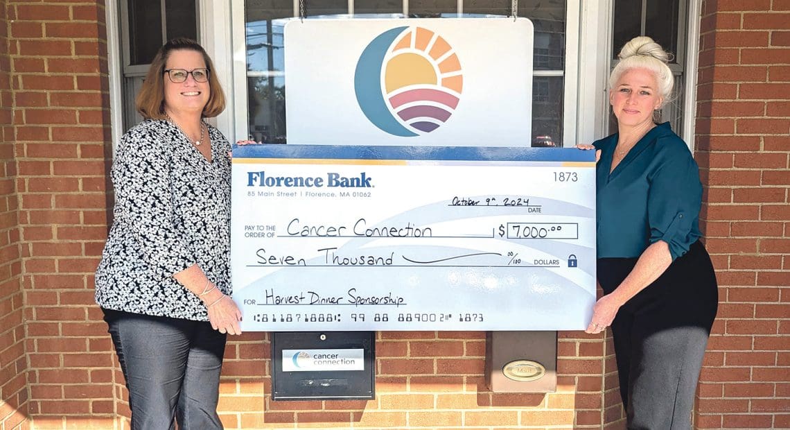Pictured: Shelley Daughdrill (left), Retail Banking director and senior vice president of Retail Administration at Florence Bank, with Chelsea Kline, executive director of Cancer Connection.