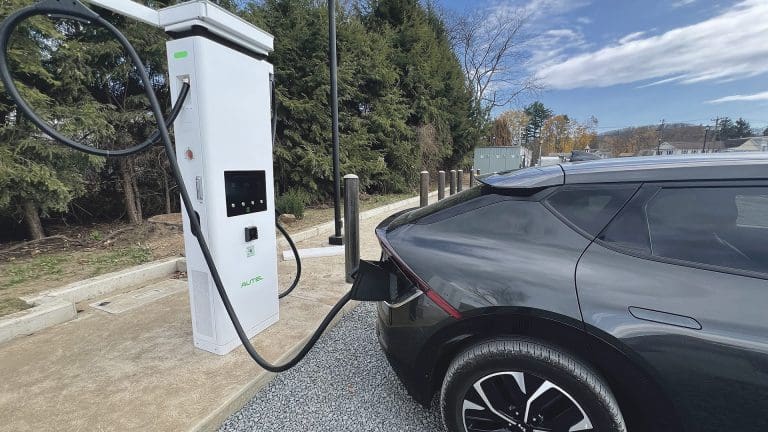 The EV charging hub, located at 59 North Main St. in South Deerfield, is now open to the public.