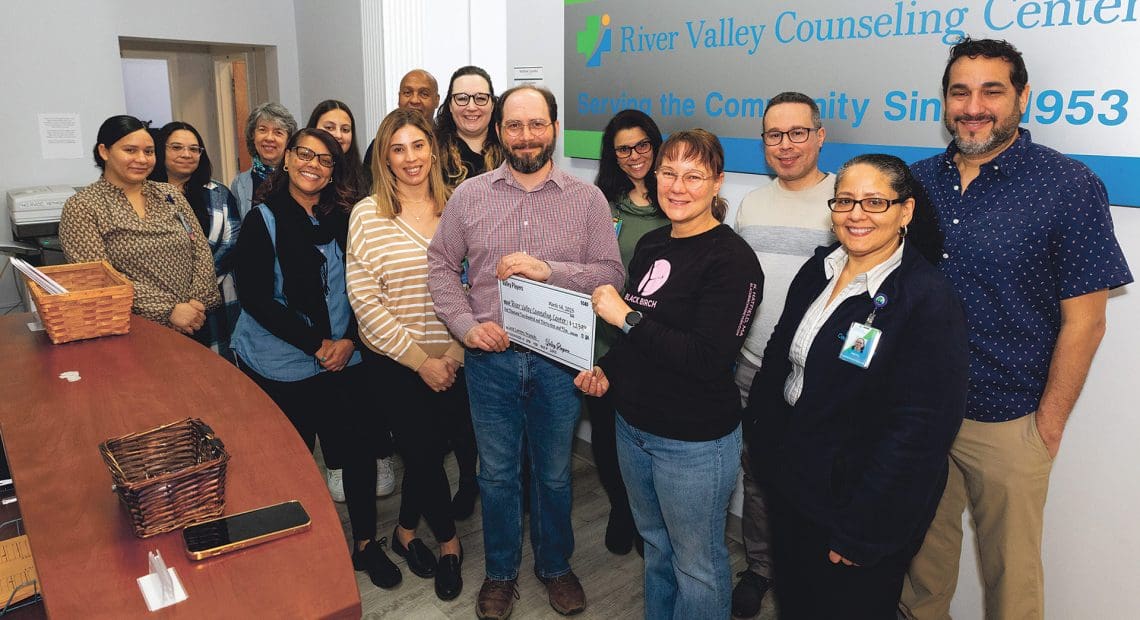 River Valley Counseling Center recently received a donation of $1,239.50 from the Valley Players’ February production, Love Letters.