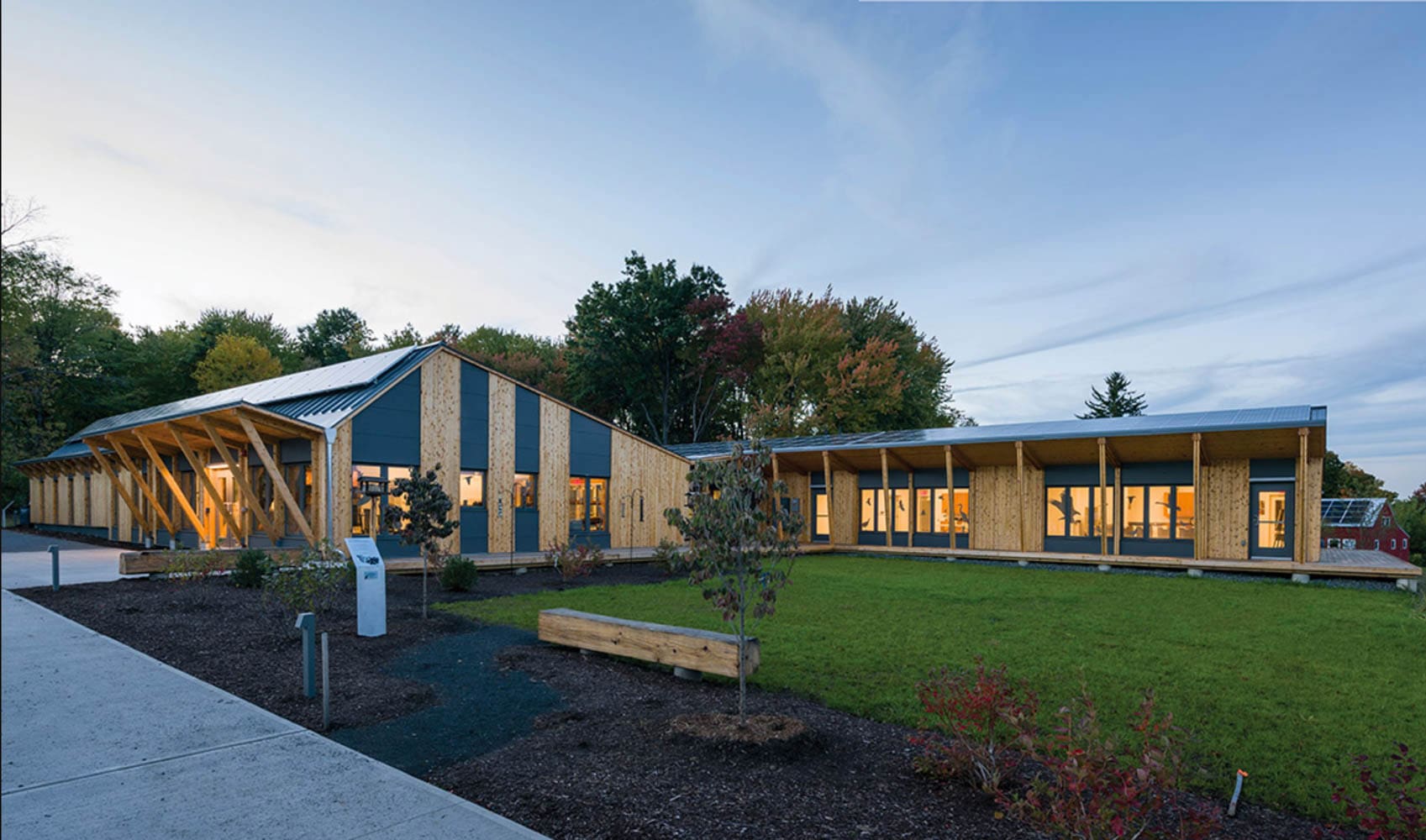A certified living building, the Hitchcock Center is visited by grade-schoolers and college architecture students alike.