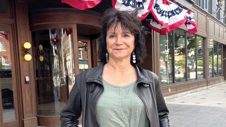 Laurie Tierney, seen in front of Hotel on North