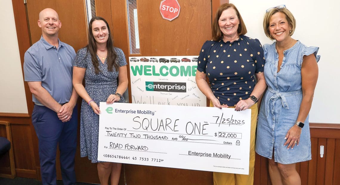 Pictured, from left: Shawn Fleming and Megan Nolan of Enterprise and Dawn DiStefano and Kris Allard of Square One.