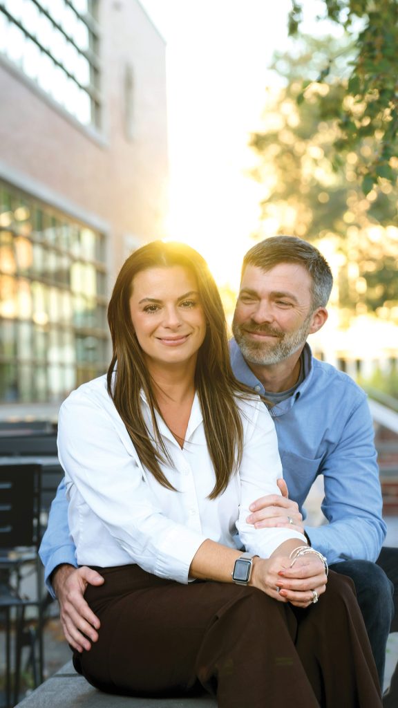 Sarah Rose Stack (pictured with her husband, Ryan) says she strives to be the kind of game-changing teacher she had while studying music in her youth.