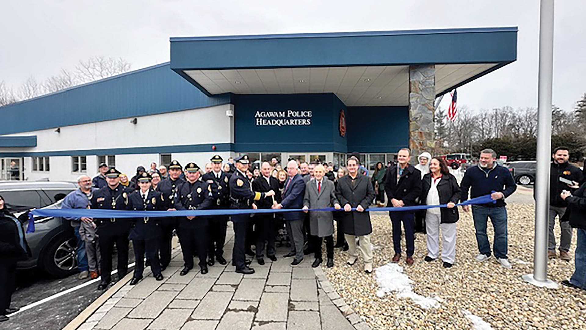 Agawam officials cut the ribbon on the city’s new police station early last month.