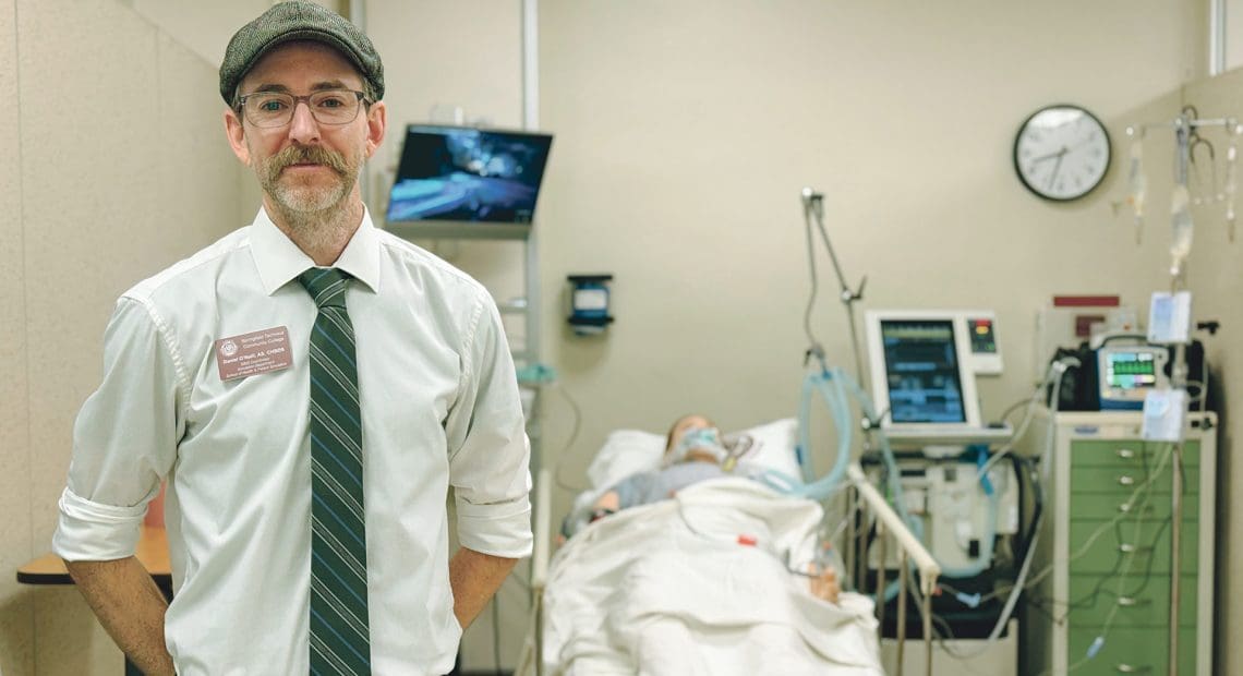 Daniel O’Neill, Patient Simulation Information coordinator at the SIMS Medical Center at STCC.