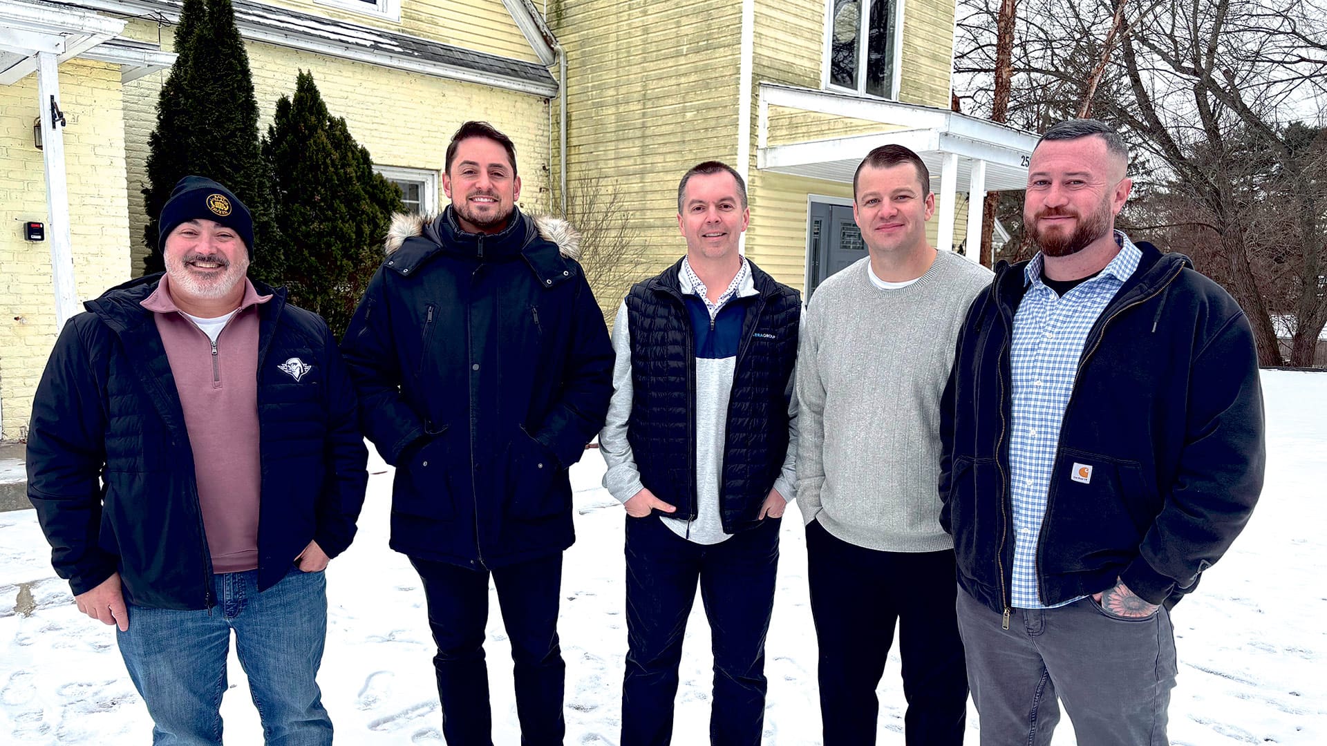 From left: Joe Sullivan, Jordan Healy, Marc Murphy, Mike Rogers, and John Sullivan.