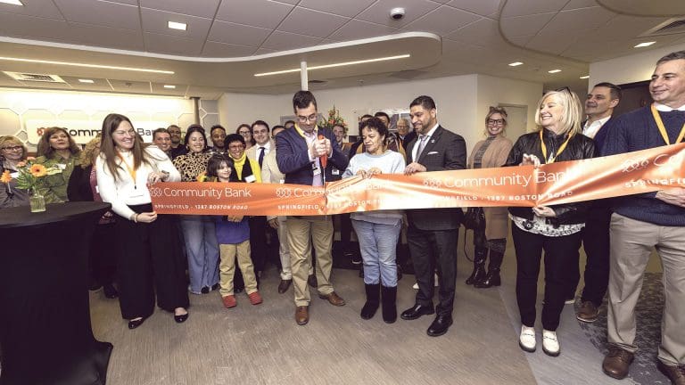 Community Bank hosted a ribbon cutting at its new Boston Road branch in January.