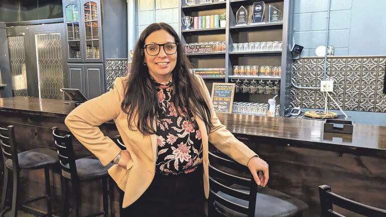 Tanzi Cannon-Eckerle at the brewery she owns with her husband, Joe Eckerle.