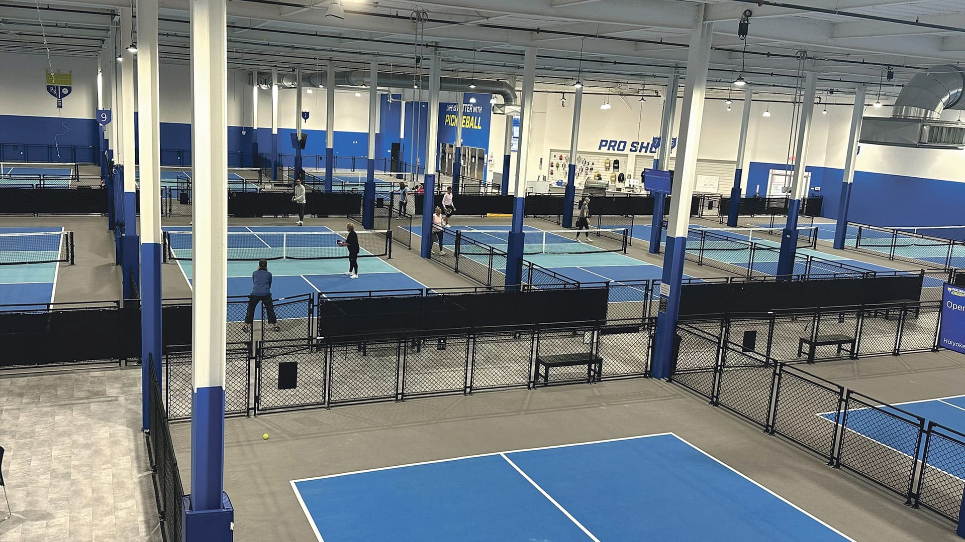Pickleball Kingdom opened its doors and its courts just a few months ago at Holyoke Mall.